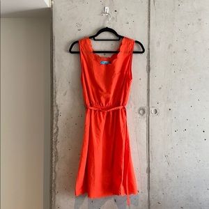 ✨ Orange Scallop Detail Sleeveless Dress | Size M